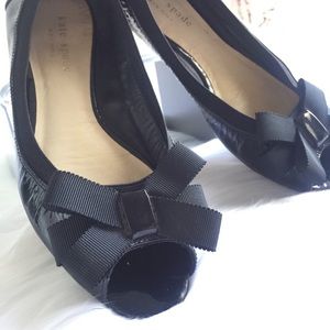 Kate Spade Bow Patent Leather Ballet Flats Sz 5.5
